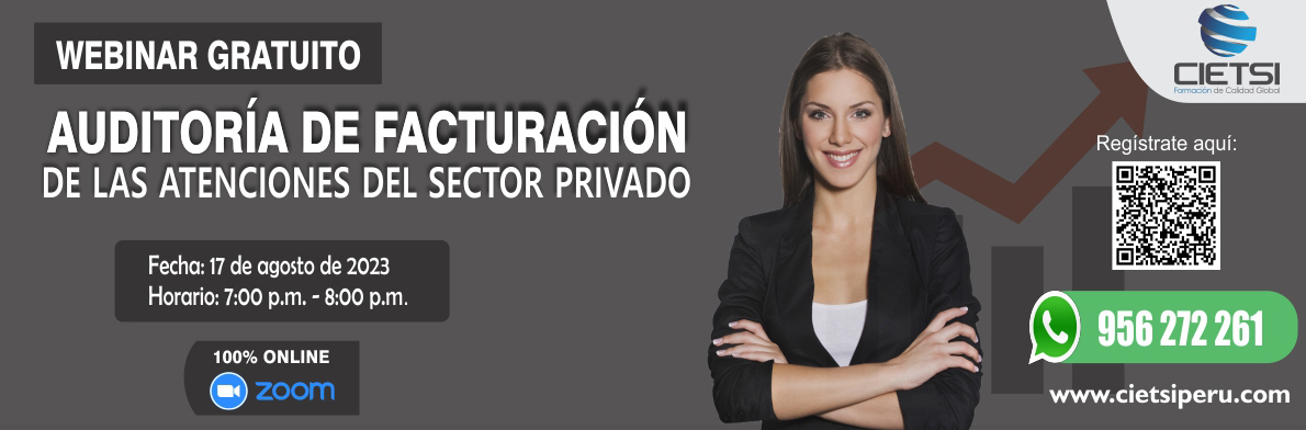 webinar gratuito auditoria de facturaciOn de las atenciones en el sector privado 2023